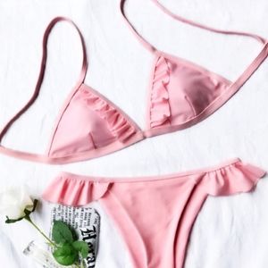 Cami Frilly Thong Bikini